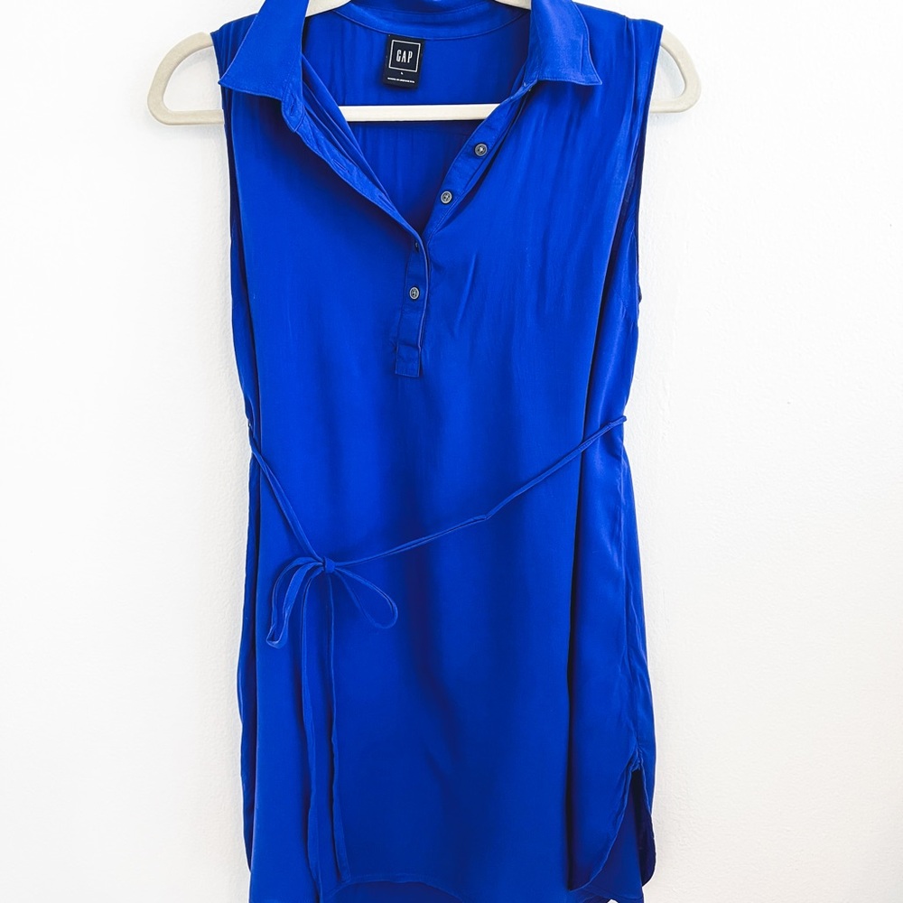 Gap Maternity Blue Sleeveless Blouse Size Large